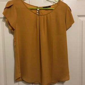 Chiffon mustard yellow blouse